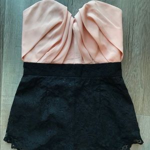 ASOS Petite Pink/Black Romper